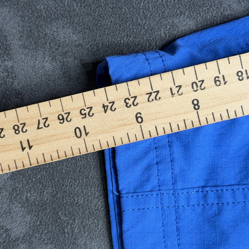 Duluth Heirloom Gardening Shorts Overalls Womens Medium Royal Blue Bib Shortalls - Picture 7 of 8